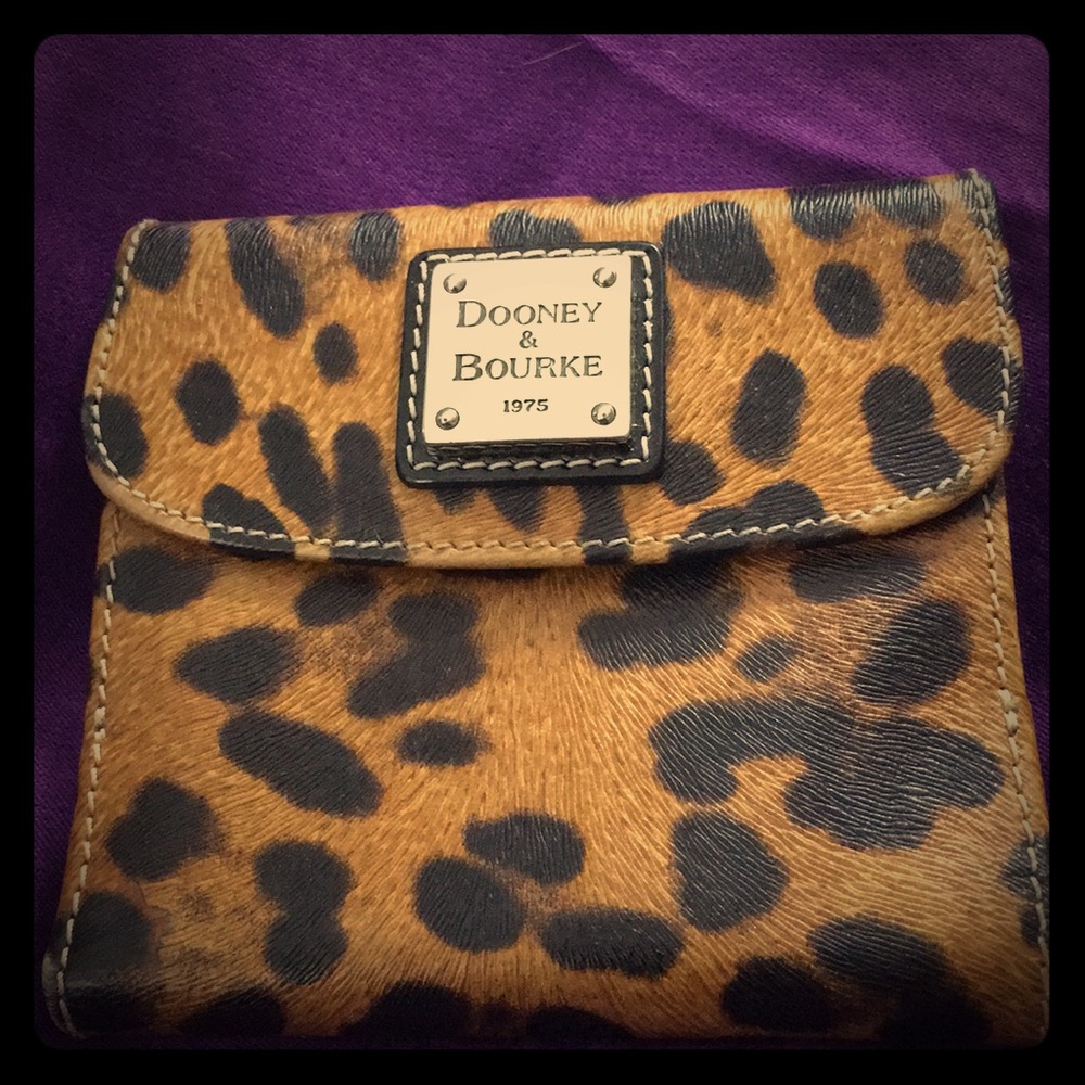 DOONEY & BOURKE Cheetah Print Textured Leather
